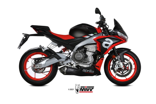 MIVV DELTA RACE Auspuff Komplettanlage schwarz passend für APRILIA TUONO 660 2021-2024