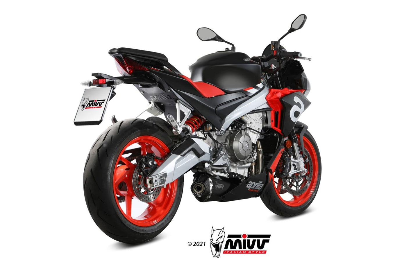 MIVV DELTA RACE Auspuff Komplettanlage schwarz passend für APRILIA TUONO 660 2021-2024