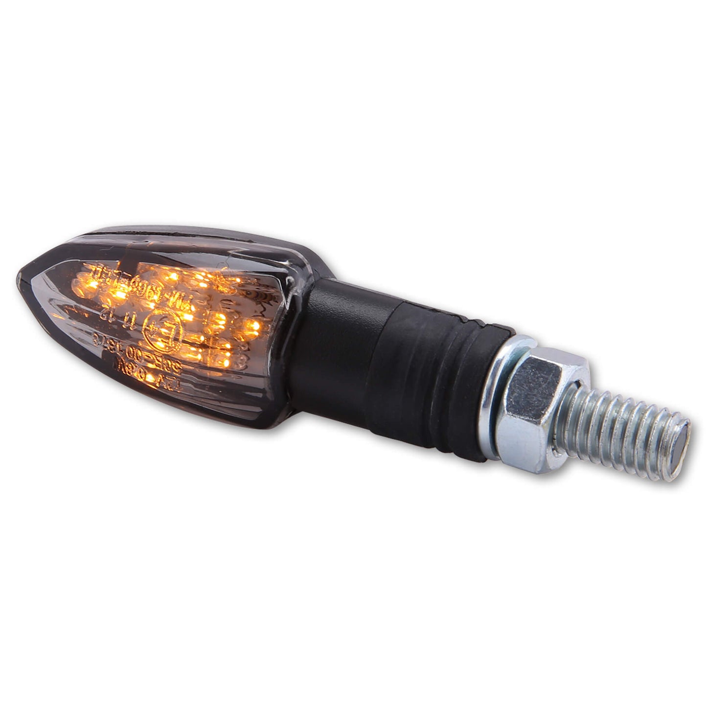 HIGHSIDER Lizzard Motorrad LED Blinker Schwarz Rauchgrau E-geprüft Paar