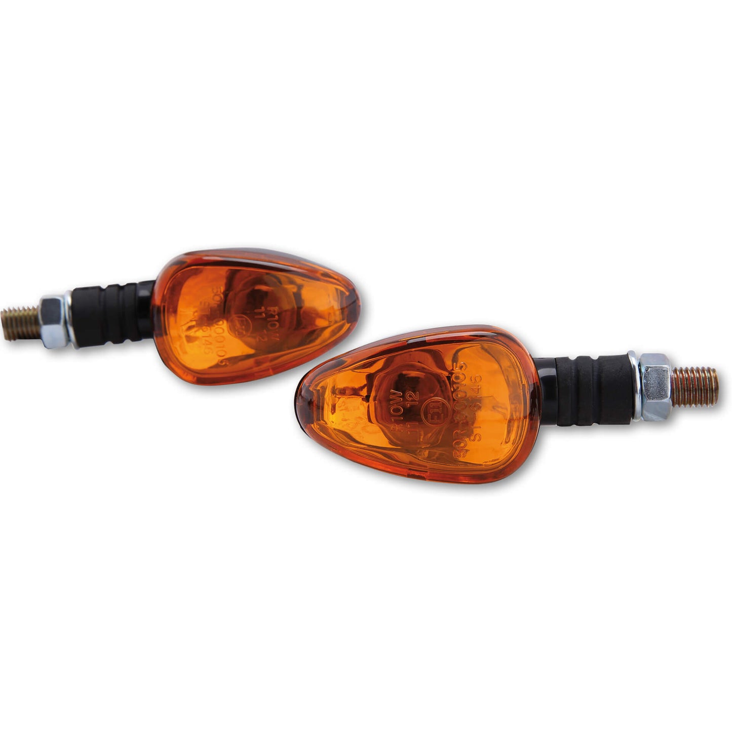 SHIN YO Motorrad Blinker Little Duke Schwarz / Orange Mini (Paar)