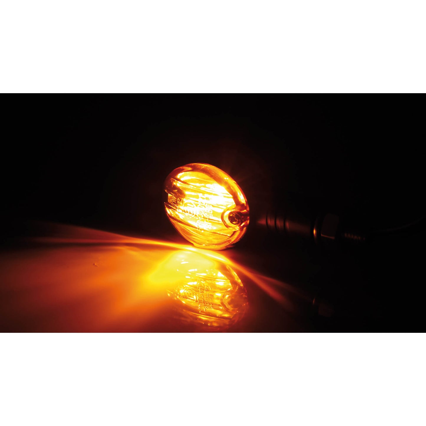 SHIN YO Micro Flash Motorrad Mini Blinker Schwarz Rauchgrau/Orange (Paar)