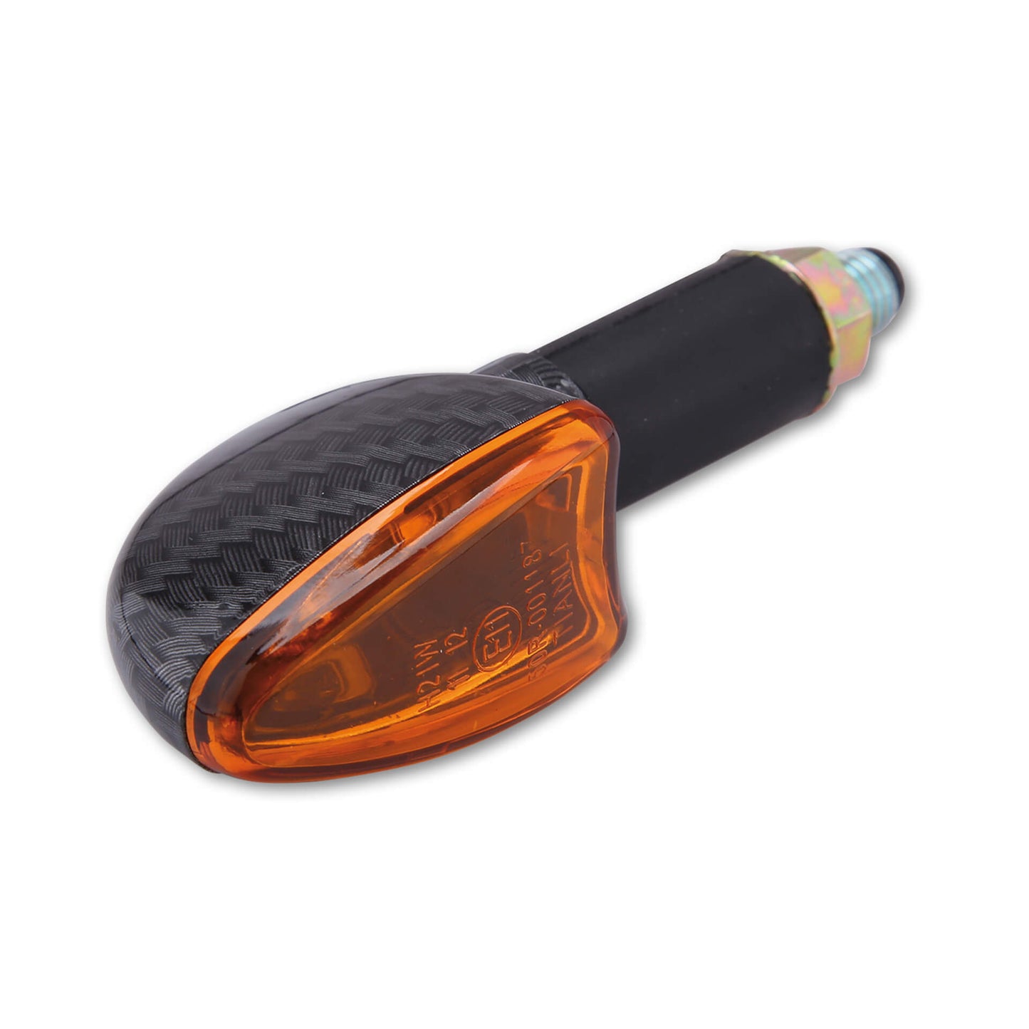 SHIN YO ARROW Motorrad Blinker Carbonlook / Glas Orange, E-geprüft (Paar)