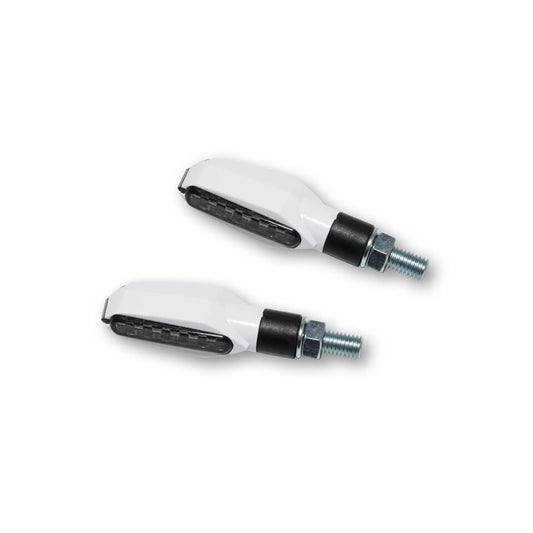 SHIN YO Motorrad LED Blinker Multiface Weiß/Rauchgrau E-geprüft (Paar)