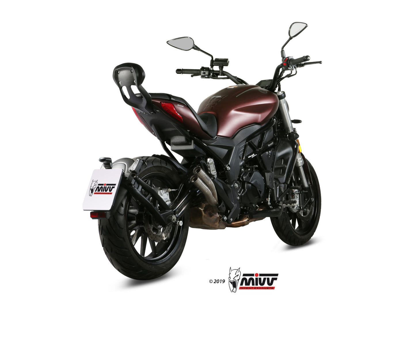 MIVV Double Gun Auspuff schwarz passend für Benelli 502C 19-22
