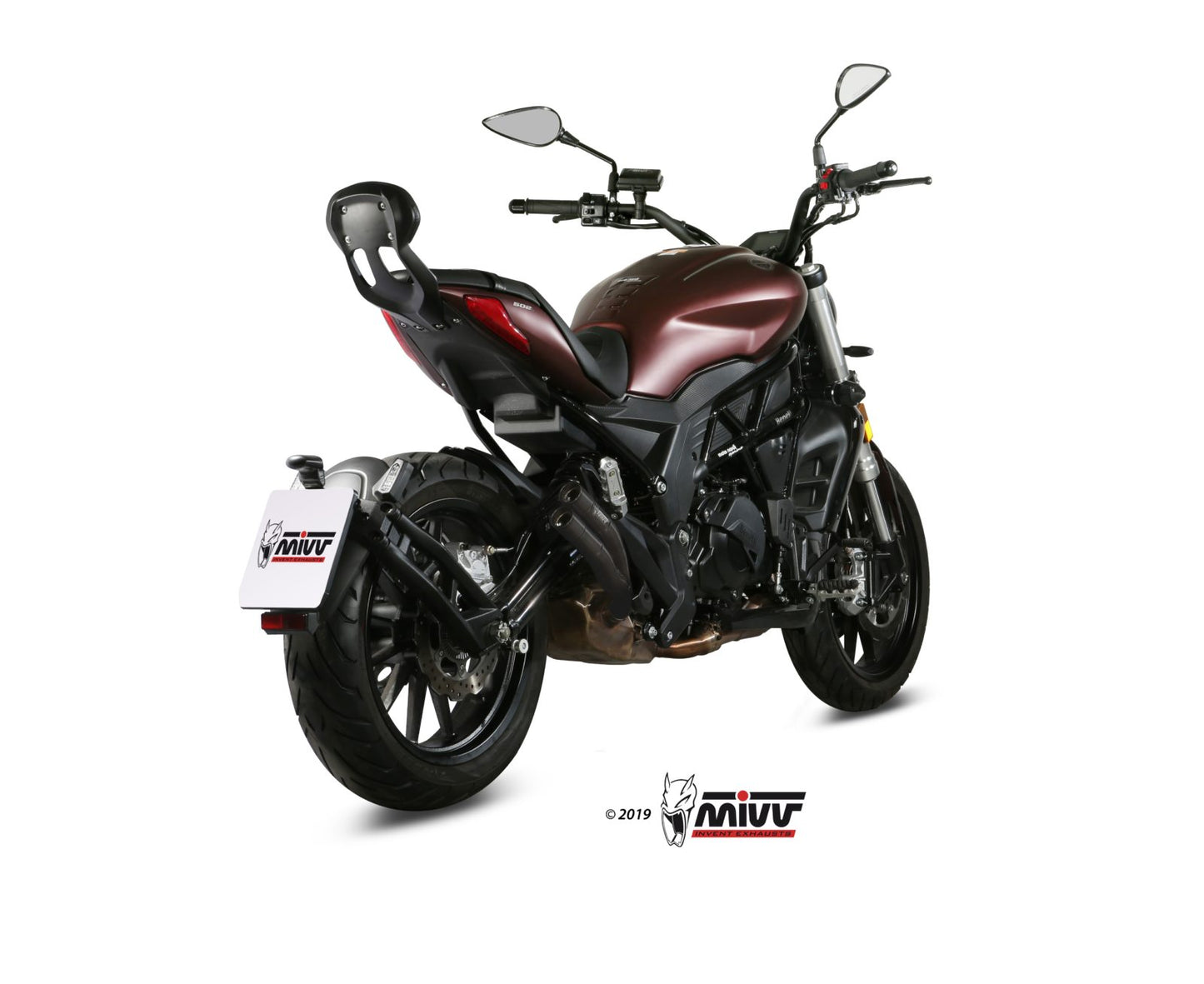 MIVV Double Gun Auspuff schwarz passend für Benelli 502C 19-22