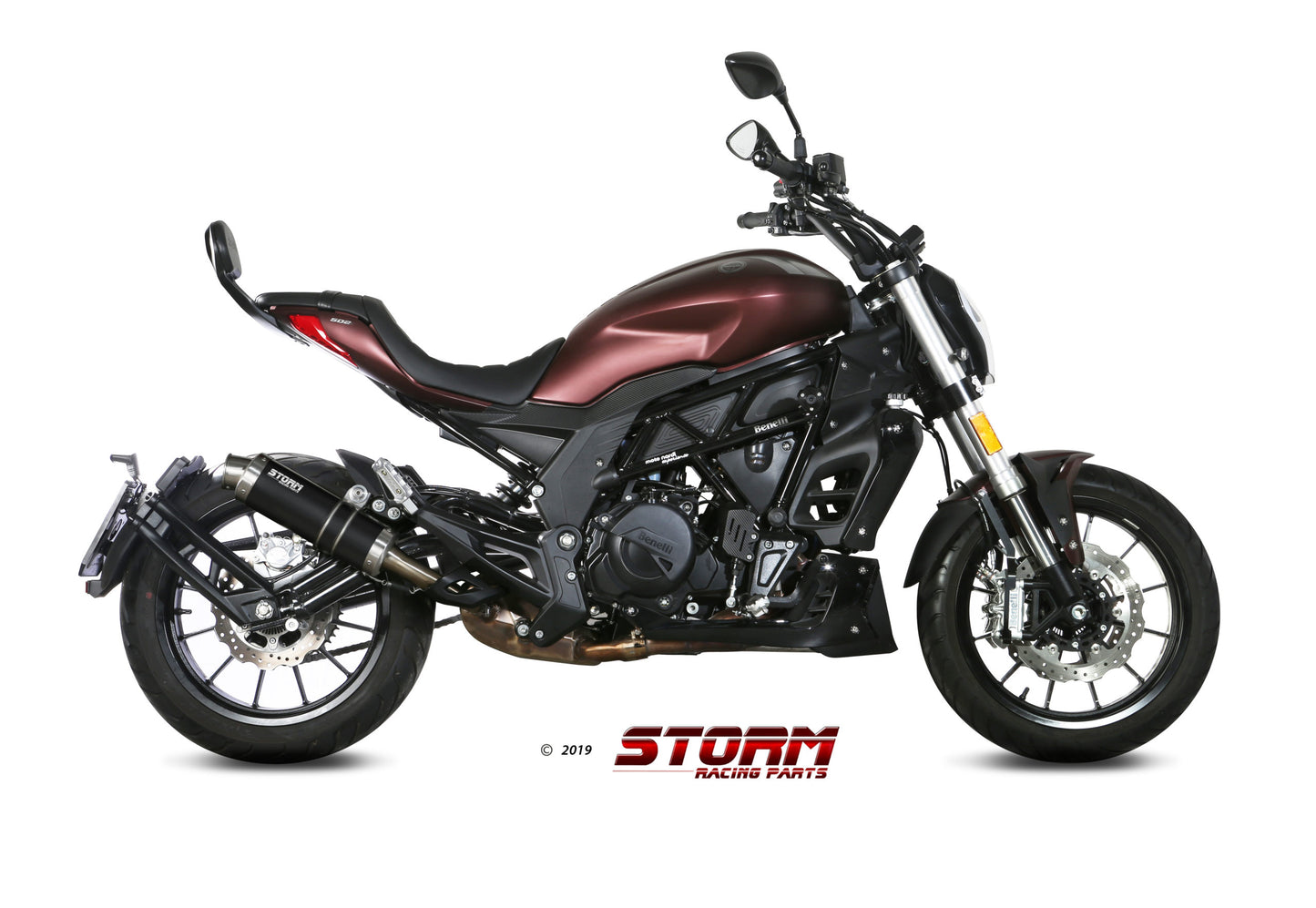 STORM GP Auspuff schwarz passend für BENELLI 502C 2019-2024