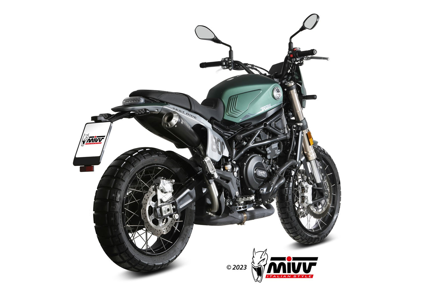 MIVV X-M1 Auspuff schwarz passend für BENELLI LEONCINO 800 TRAIL 2022-2024