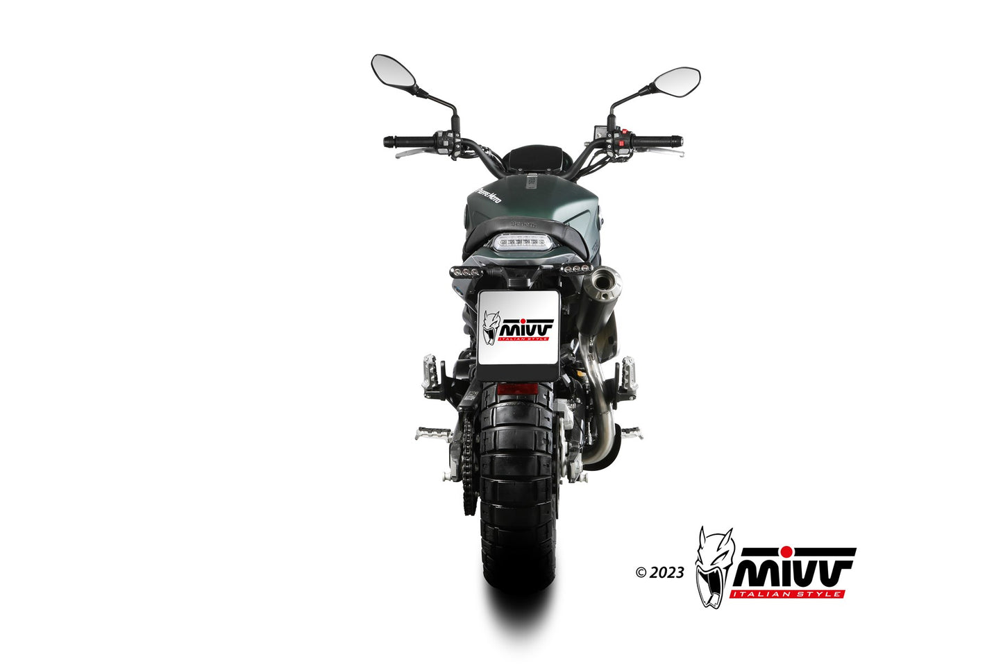 MIVV X-M1 Auspuff schwarz passend für BENELLI LEONCINO 800 TRAIL 2022-2024