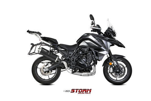 STORM Oval Auspuff schwarz passend für BENELLI TRK 702 / X 2023-2026