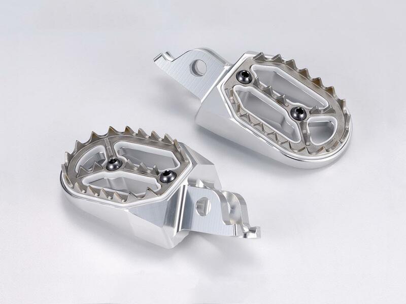 Fußrasten BIHR Evolution silber passend für Husqvarna FS 450 2015-2021 - Kama Bike Parts