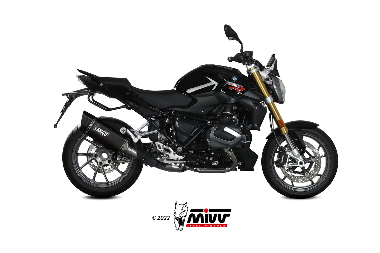 MIVV SR-1 Auspuff Titan schwarz passend für BMW R 1250 R 2021-2024