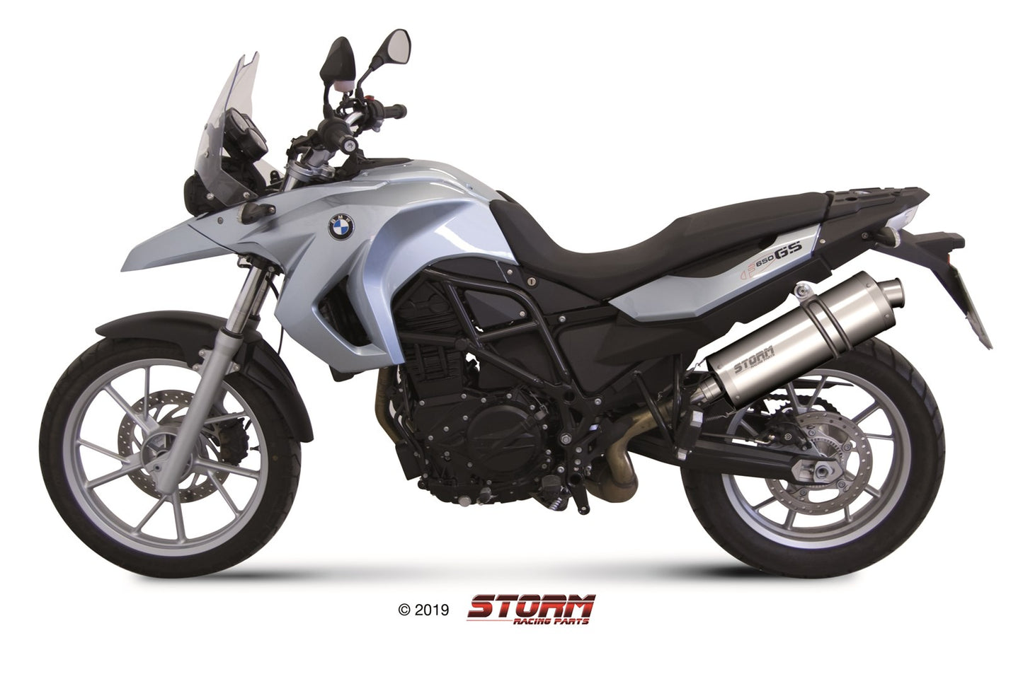 STORM OVAL Auspuff passend für BMW F 650 GS 2008-2012
