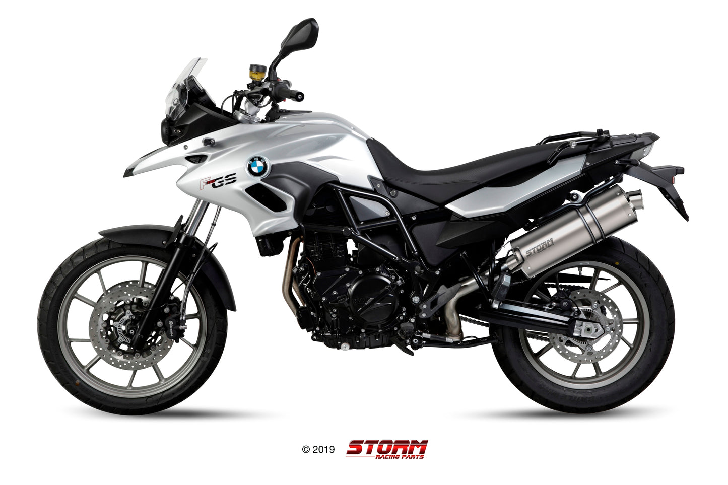 STORM OVAL Auspuff passend für BMW F 700 GS 2012-2017
