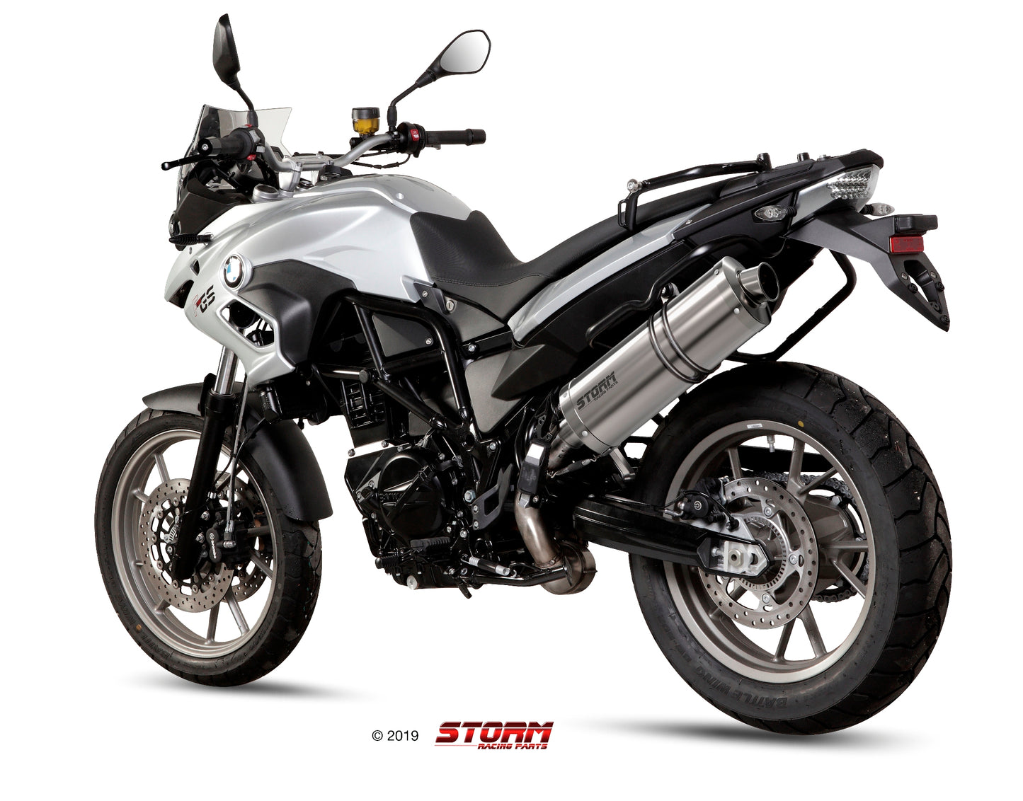 STORM OVAL Auspuff passend für BMW F 700 GS 2012-2017