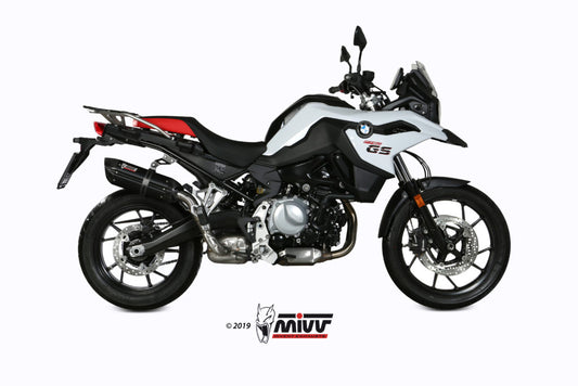 MIVV Suono Auspuff schwarz Edelstahl passend für BMW F 750/850 GS 18-22