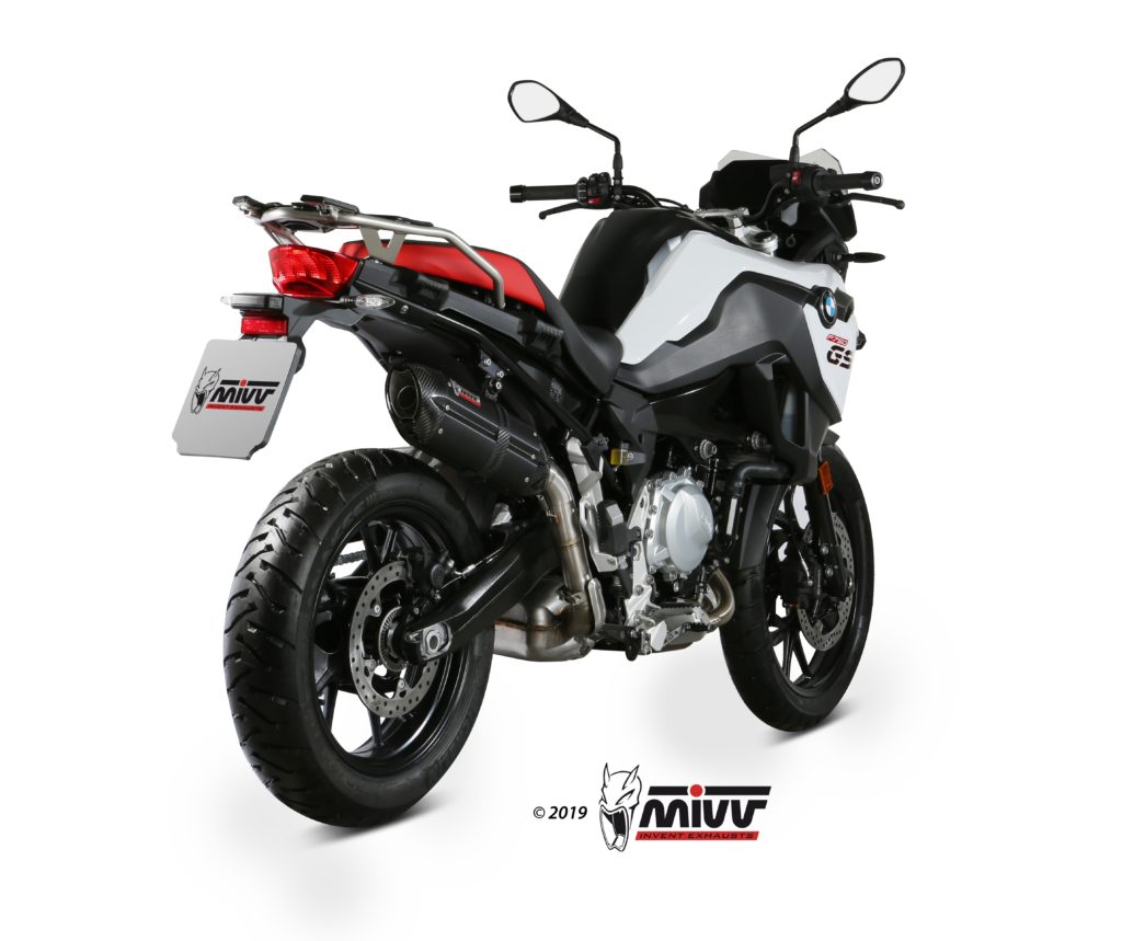 MIVV Suono Auspuff schwarz Edelstahl passend für BMW F 750/850 GS 18-22