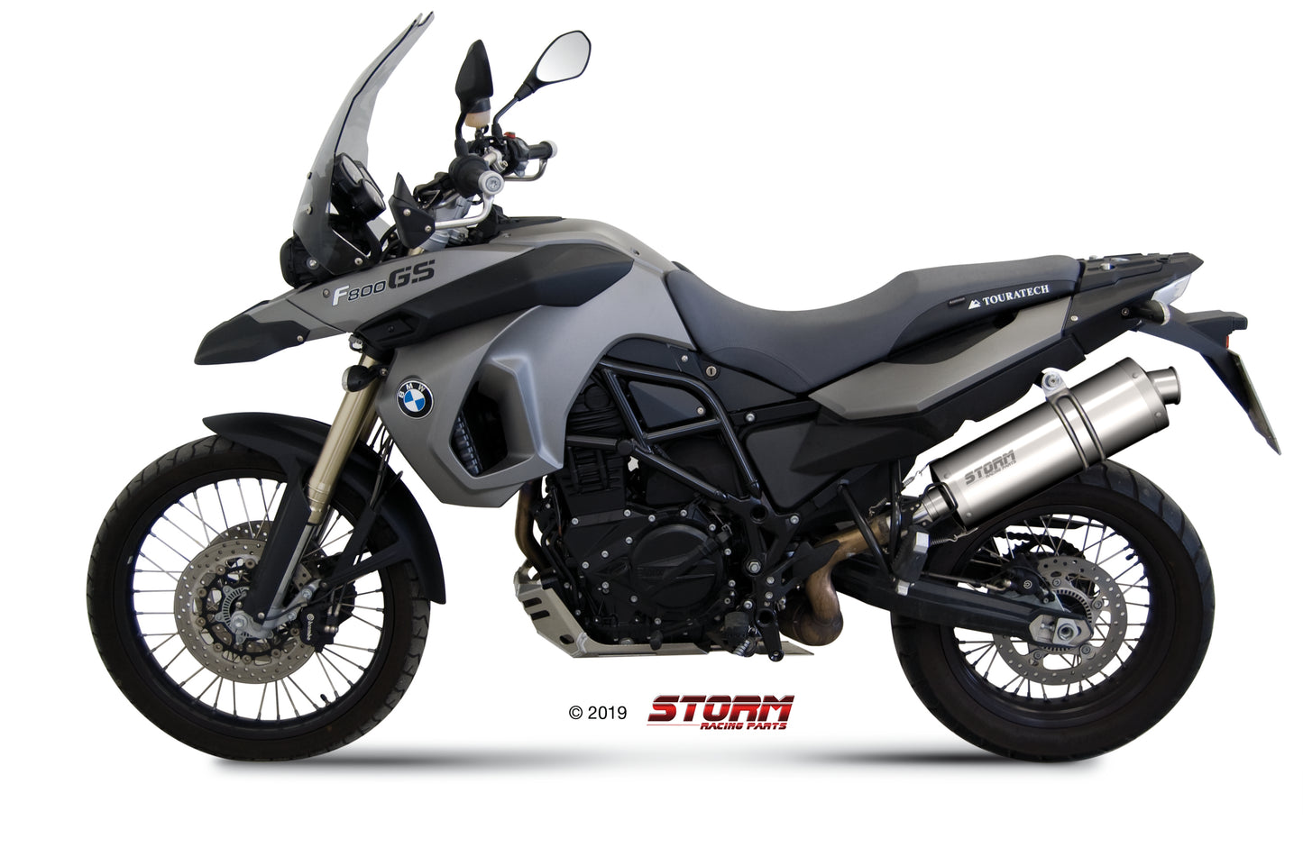 STORM OVAL Auspuff passend für BMW F 800 GS 2008-2017