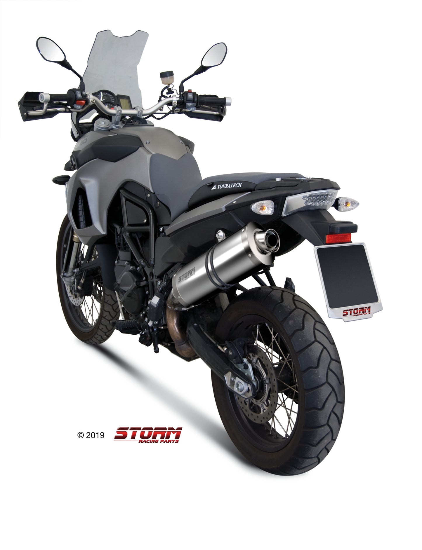 STORM OVAL Auspuff passend für BMW F 800 GS 2008-2017