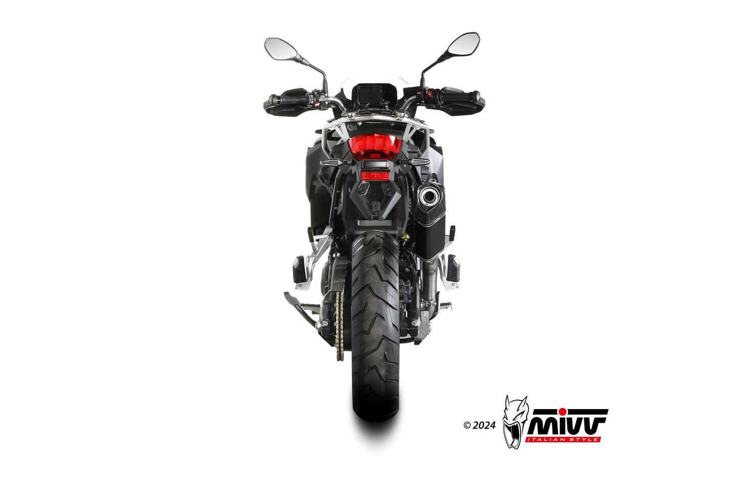 MIVV Speed Edge Auspuff schwarz passend für BMW F 800 GS 2024-2026
