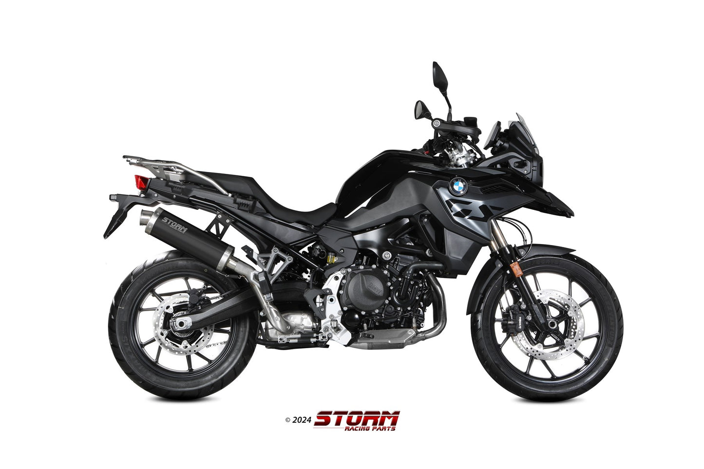 STORM Oval Auspuff schwarz passend für BMW F 800 GS 2024-2026