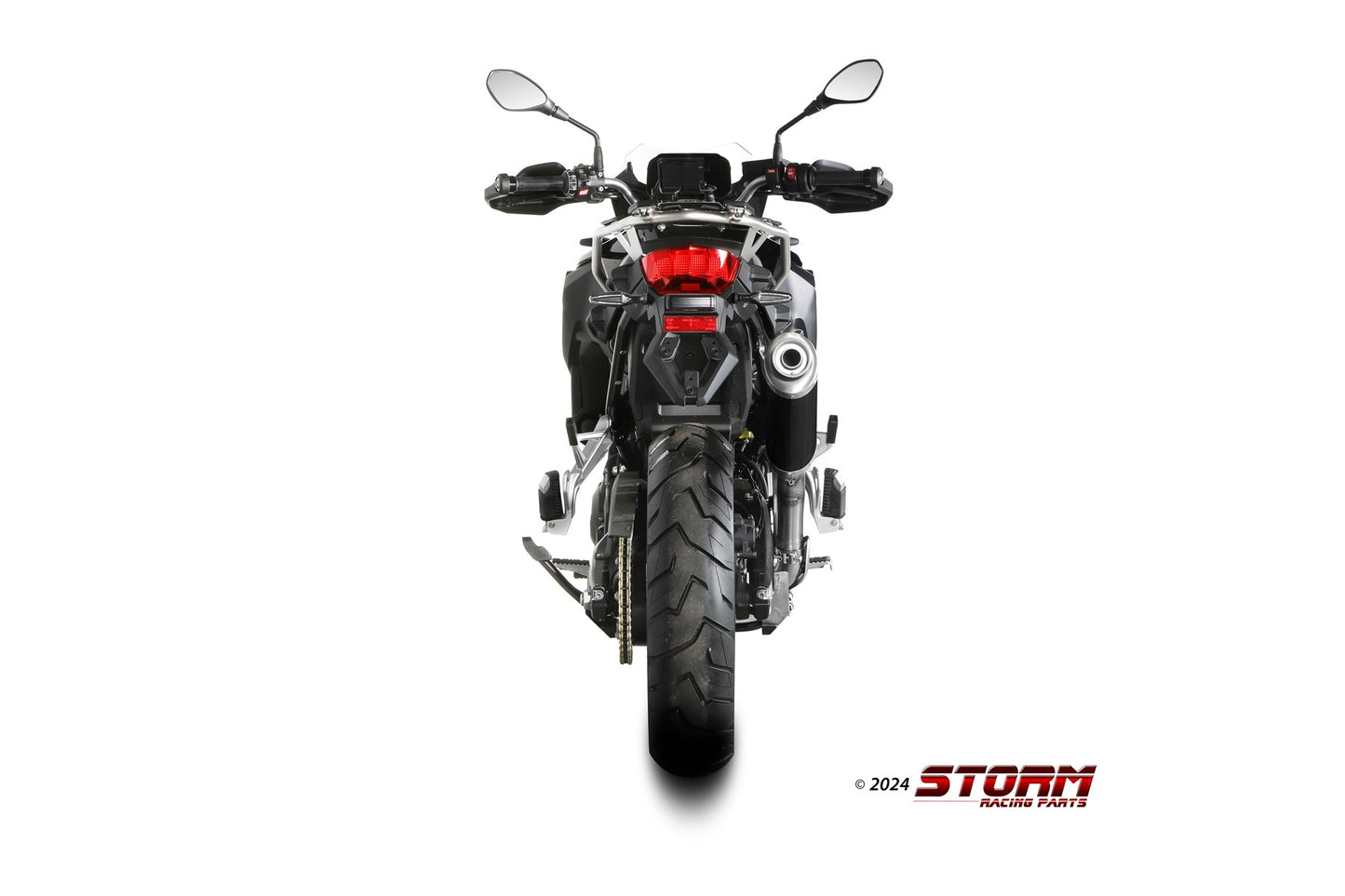 STORM Oval Auspuff schwarz passend für BMW F 800 GS 2024-2026