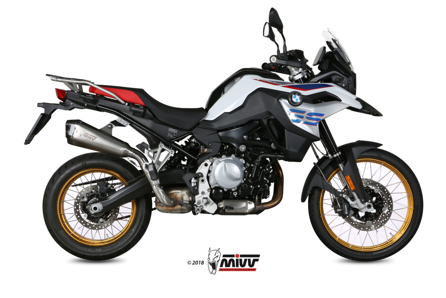 MIVV Delta Race Auspuff silber passend für BMW F 850 GS 2018-2024