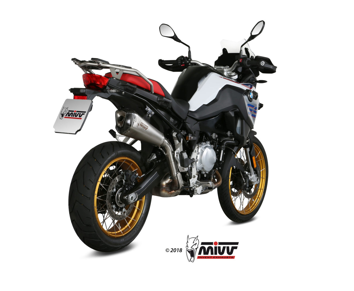 MIVV Delta Race Auspuff silber passend für BMW F 850 GS 2018-2024
