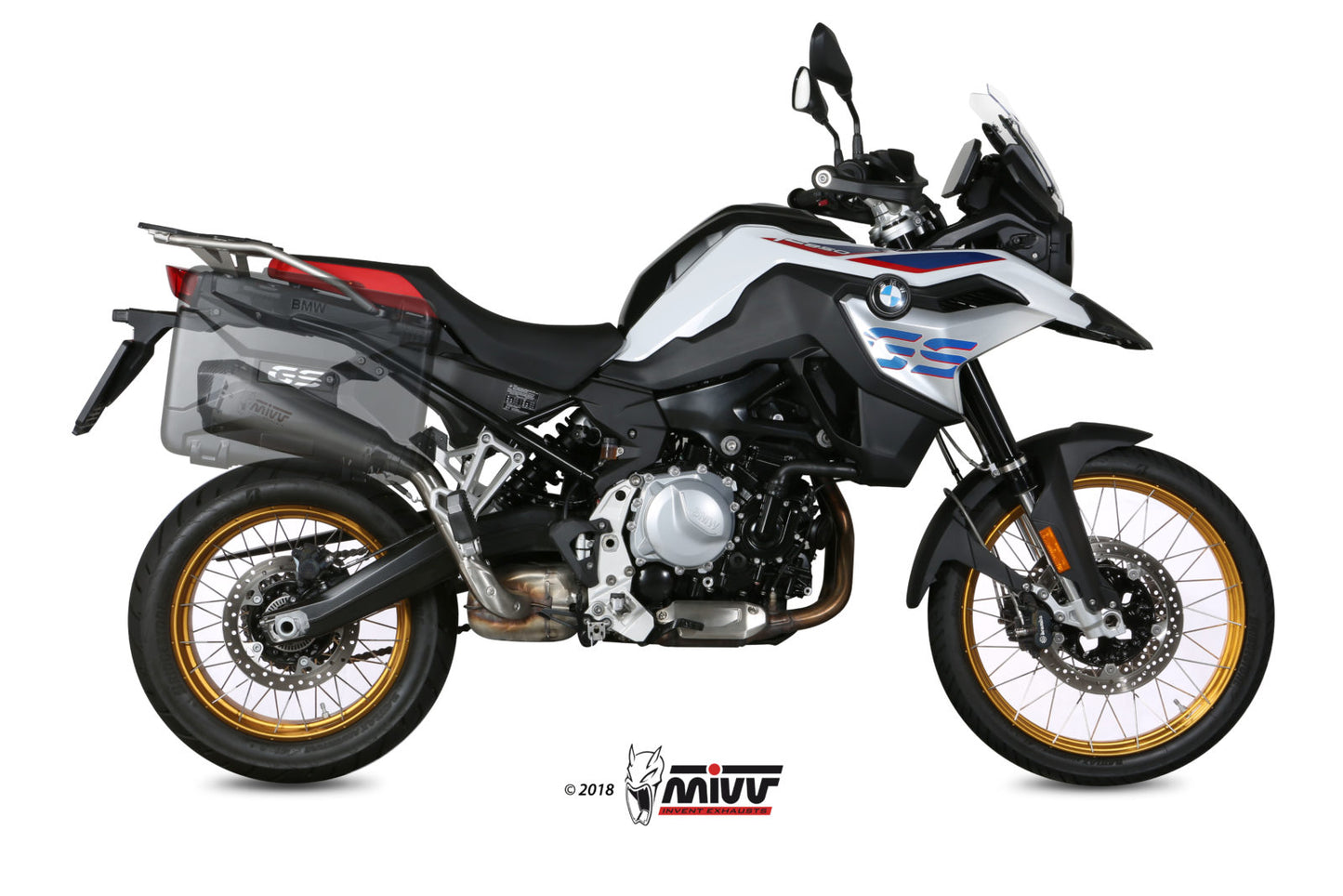 MIVV Delta Race Auspuff silber passend für BMW F 850 GS 2018-2024