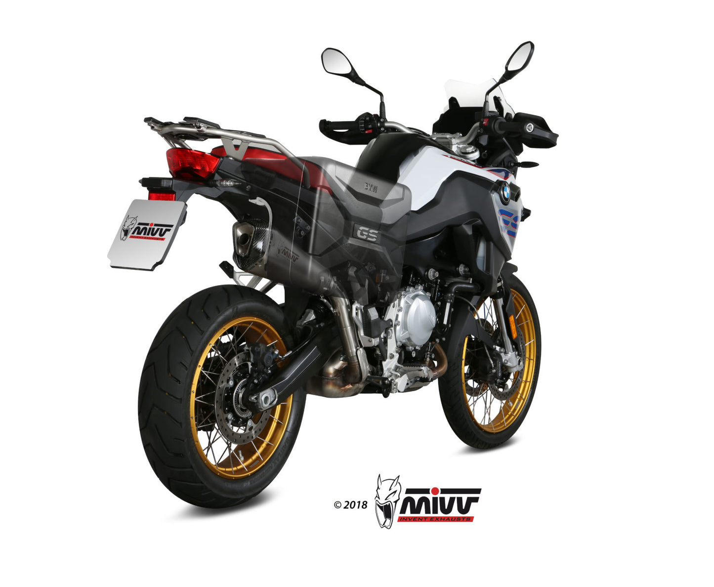 MIVV Delta Race Auspuff silber passend für BMW F 850 GS 2018-2024
