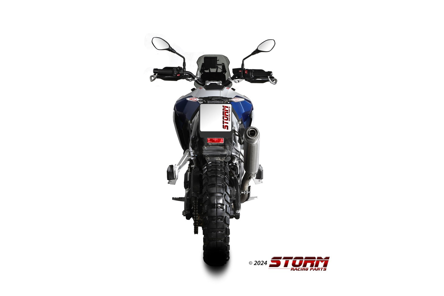 STORM Oval Auspuff Edelstahl passend für BMW F 900 GS 2024-2026