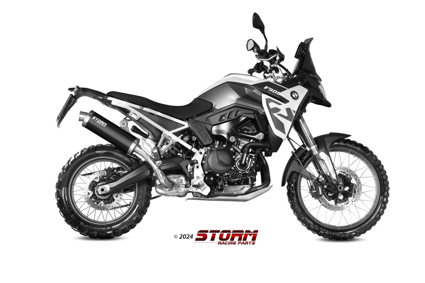 STORM Oval Auspuff schwarz passend für BMW F 900 GS 2024-2026