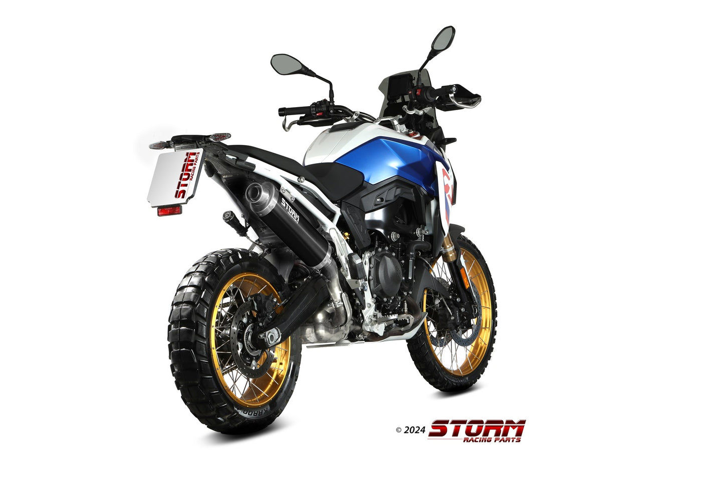 STORM Oval Auspuff schwarz passend für BMW F 900 GS 2024-2026