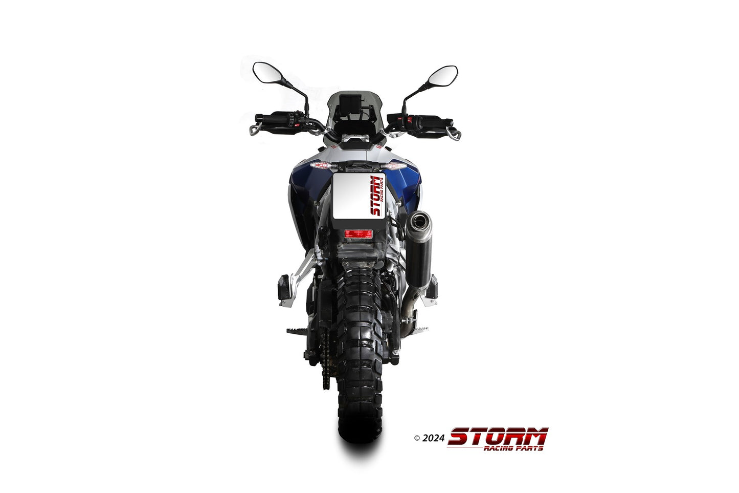 STORM Oval Auspuff schwarz passend für BMW F 900 GS 2024-2026