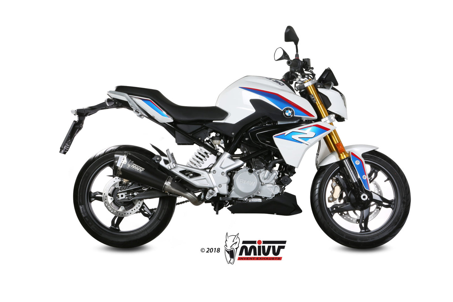 MIVV Delta Race Auspuff Komplettanlage schwarz passend für BMW G 310 R 2018-2024