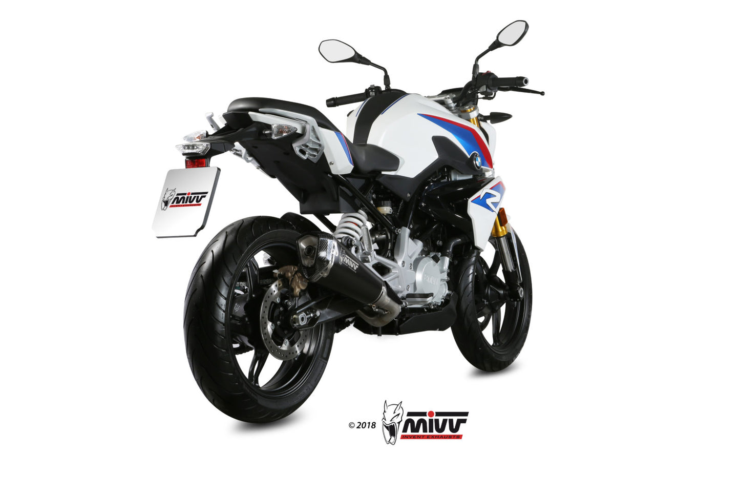 MIVV Delta Race Auspuff Komplettanlage schwarz passend für BMW G 310 R 2018-2024