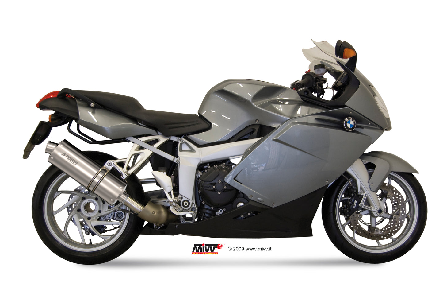 STORM OVAL Auspuff passend für BMW K 1200 R / S / GT 2005-2008
