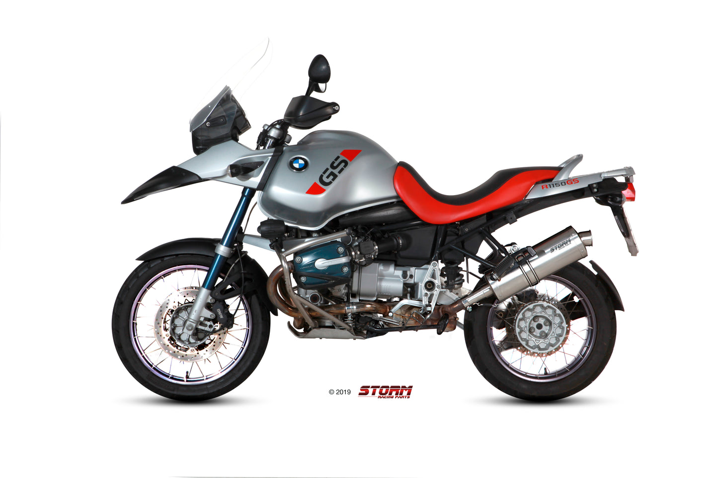 STORM OVAL Auspuff passend für BMW R 1150 GS 1999-2003