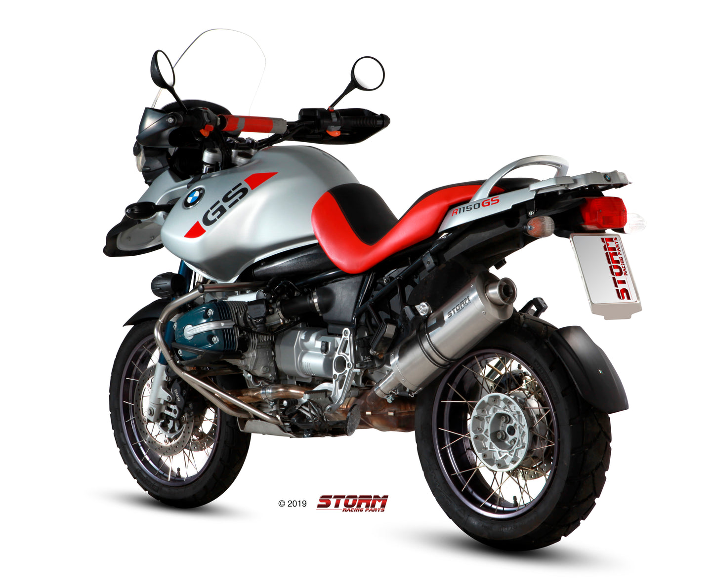STORM OVAL Auspuff passend für BMW R 1150 GS 1999-2003