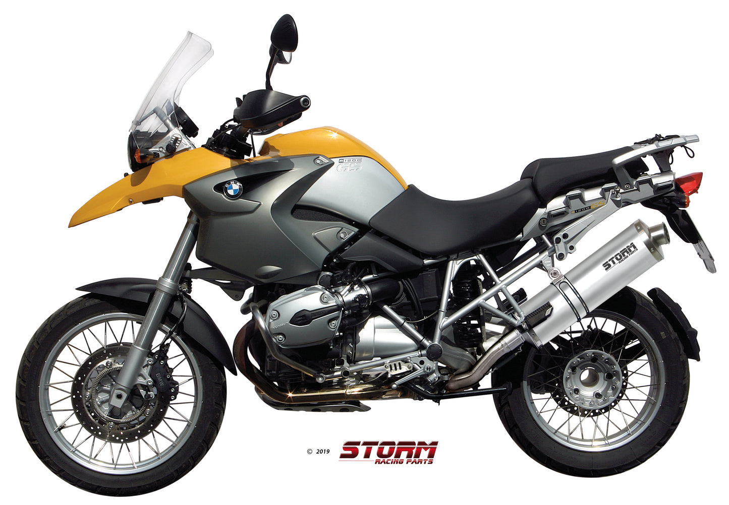STORM OVAL Auspuff passend für BMW R 1200 GS / Adventure 2004-2007