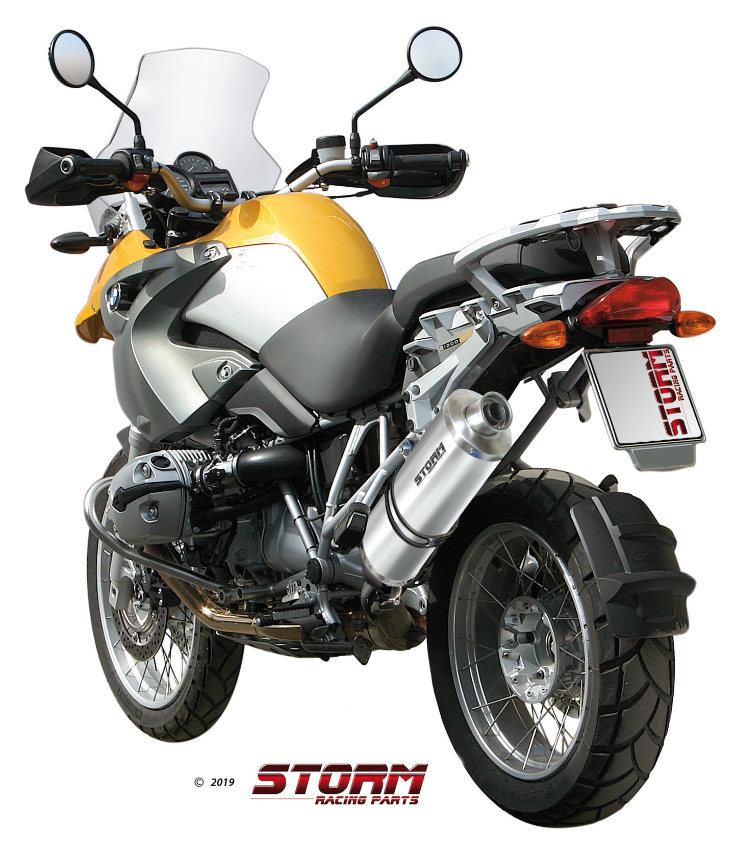 STORM OVAL Auspuff passend für BMW R 1200 GS / Adventure 2004-2007