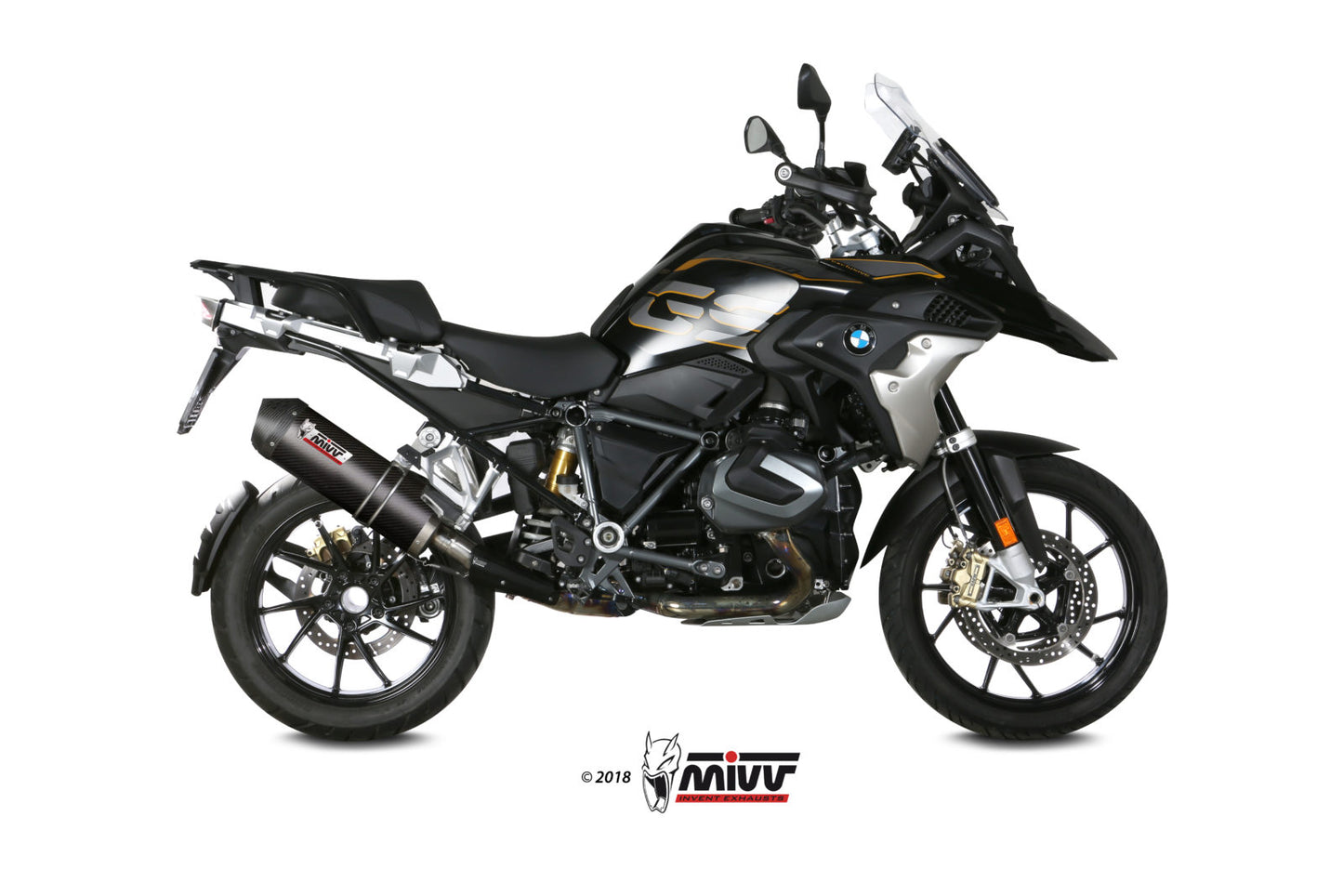MIVV Oval Auspuff Carbon passend für BMW R 1250 GS / ADVENTURE 2019-2023