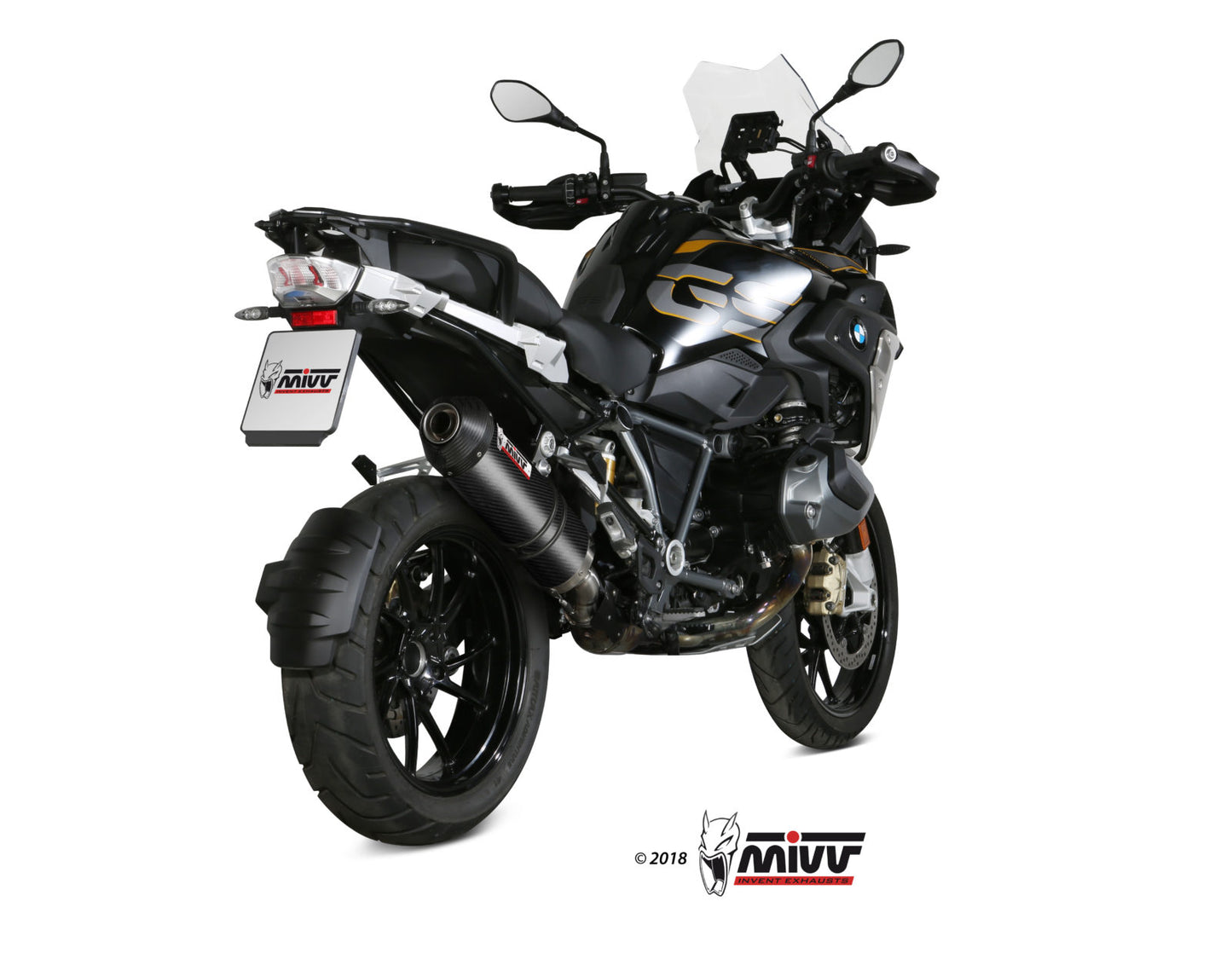 MIVV Oval Auspuff Carbon passend für BMW R 1250 GS / ADVENTURE 2019-2023