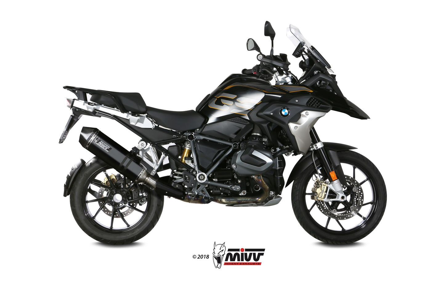 MIVV Speed Edge Auspuff schwarz passend für BMW R 1250 GS / ADVENTURE 2019-2023