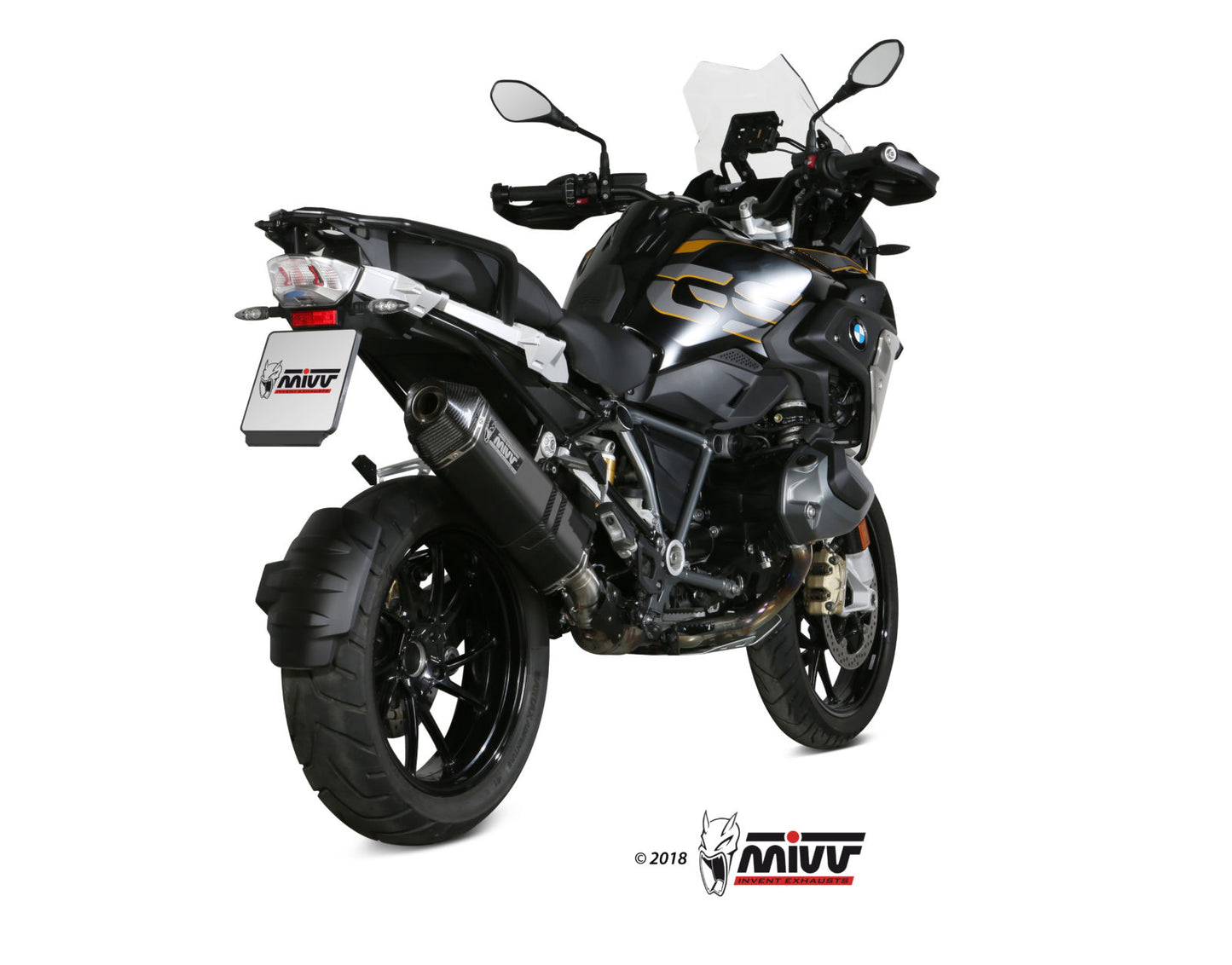 MIVV Speed Edge Auspuff schwarz passend für BMW R 1250 GS / ADVENTURE 2019-2023