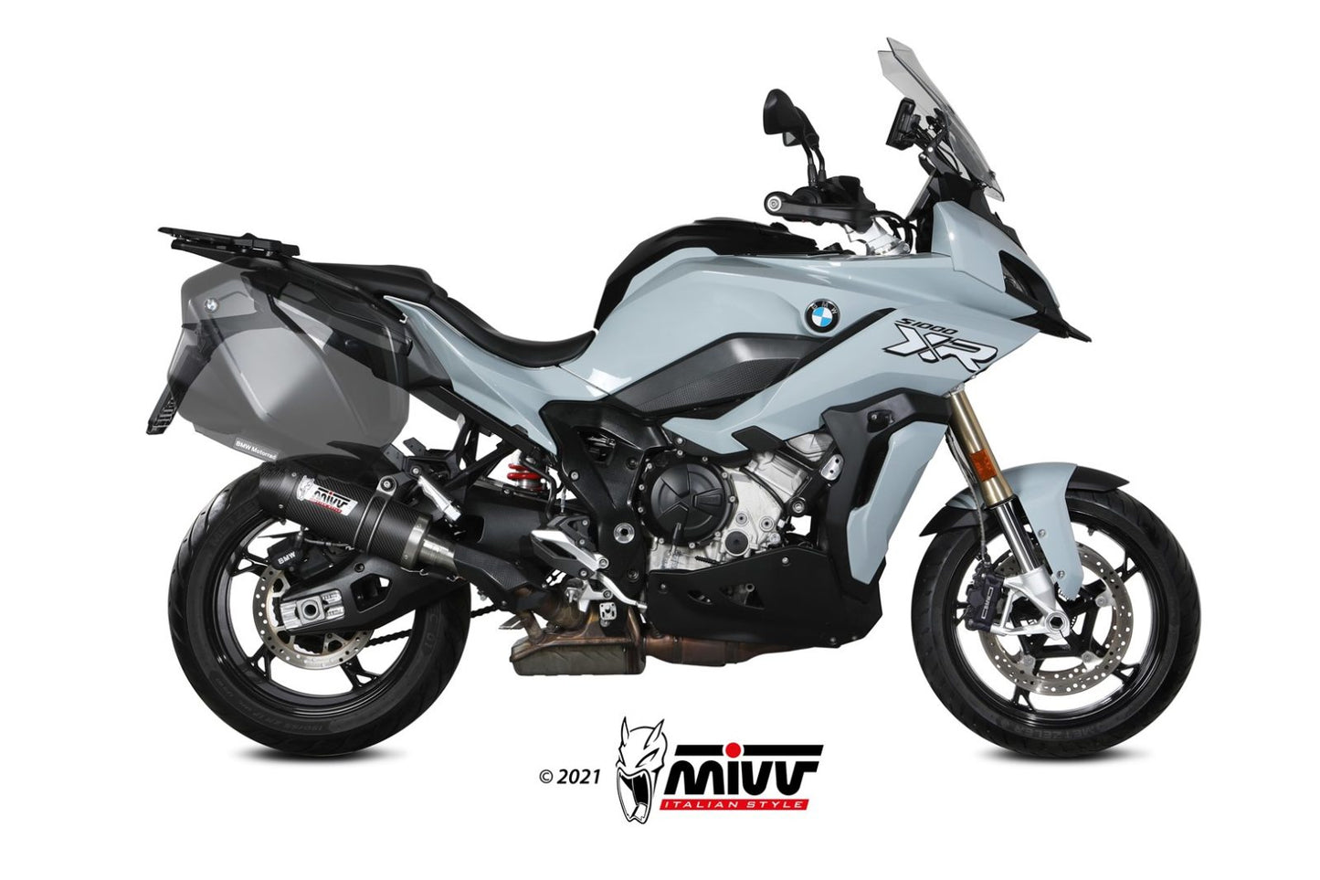 MIVV Oval Auspuff Carbon passend für BMW S 1000 XR 2020-2024
