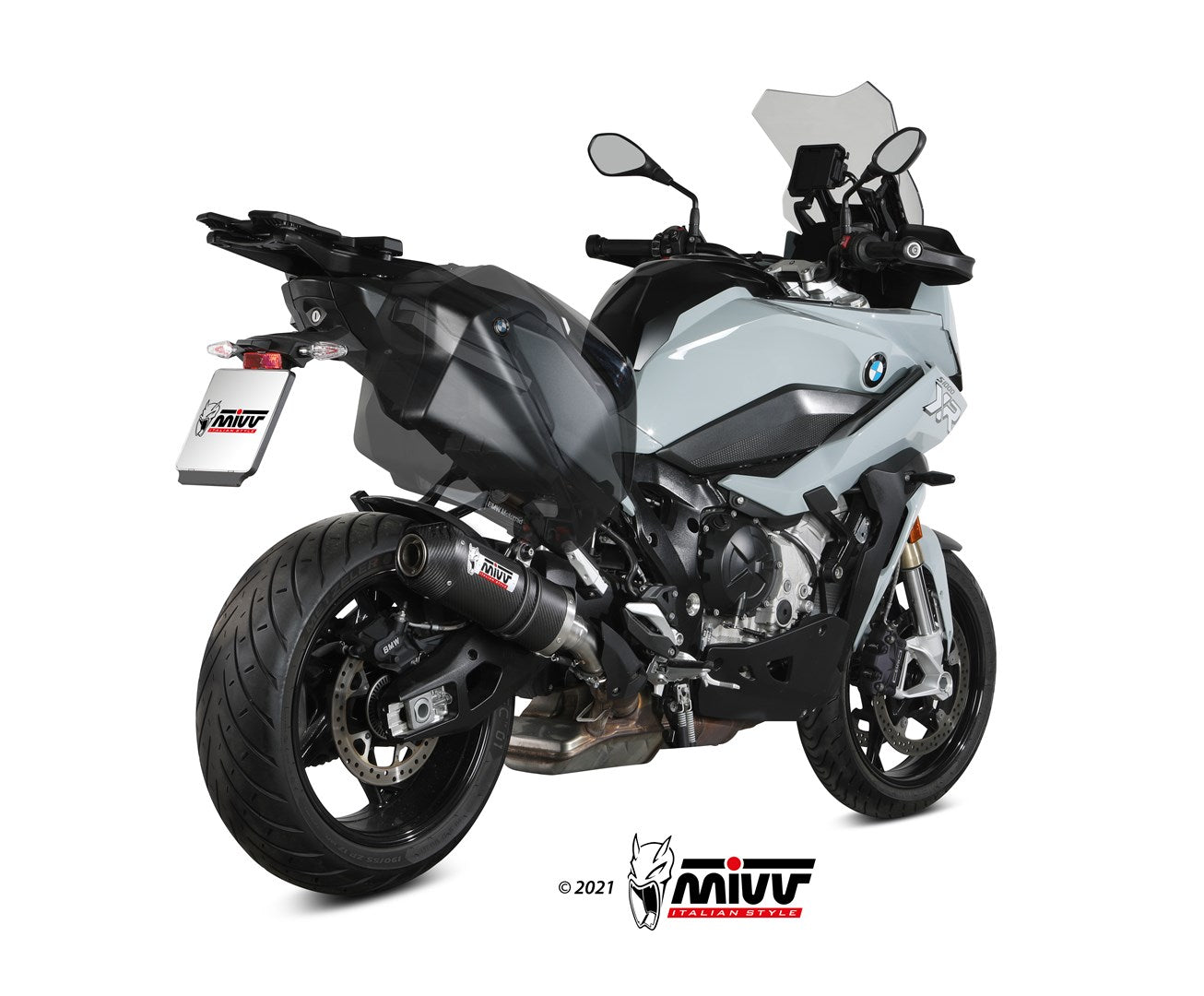 MIVV Oval Auspuff Carbon passend für BMW S 1000 XR 2020-2024