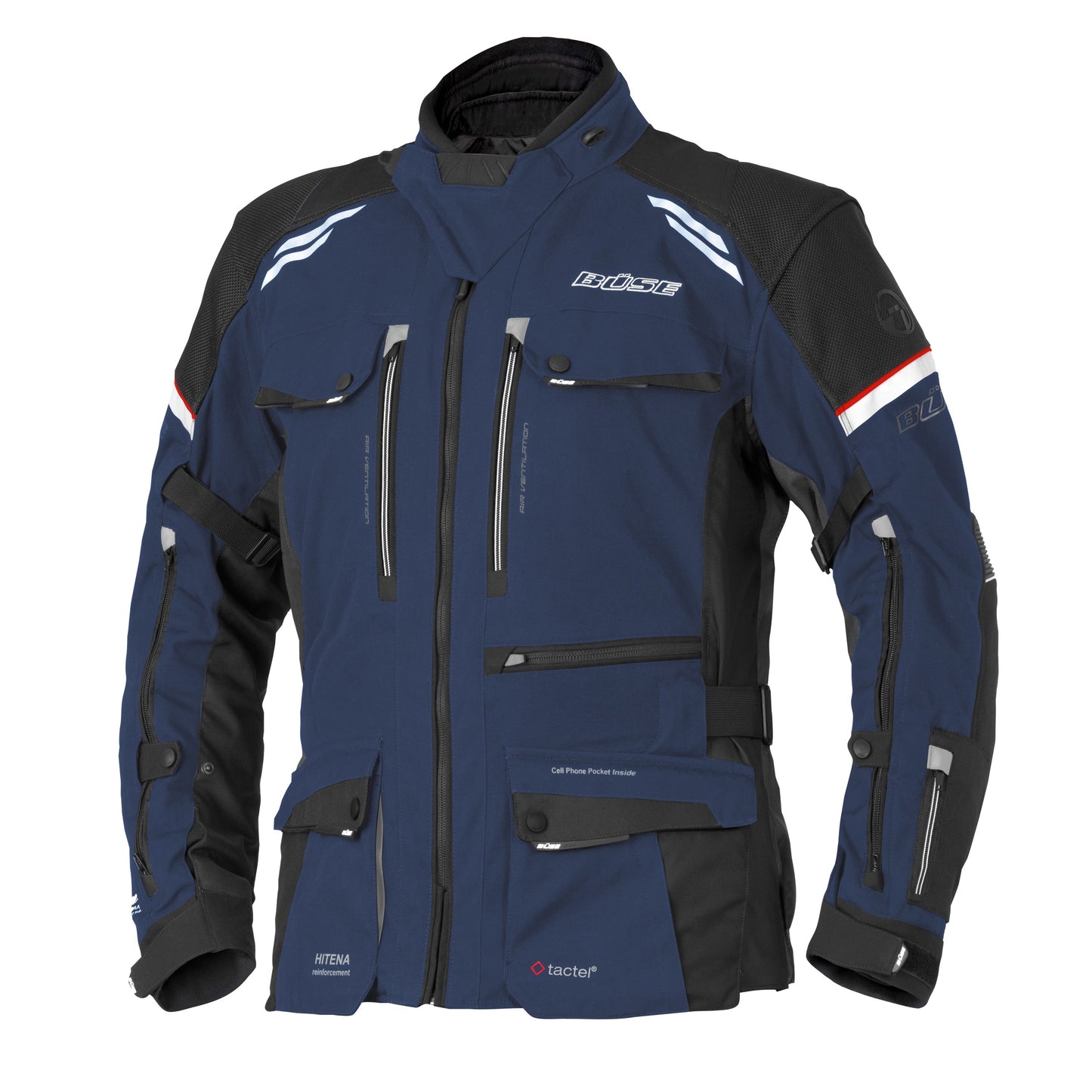 BÜSE Highland III Motorrad-Textiljacke wasserdicht mit Protektoren