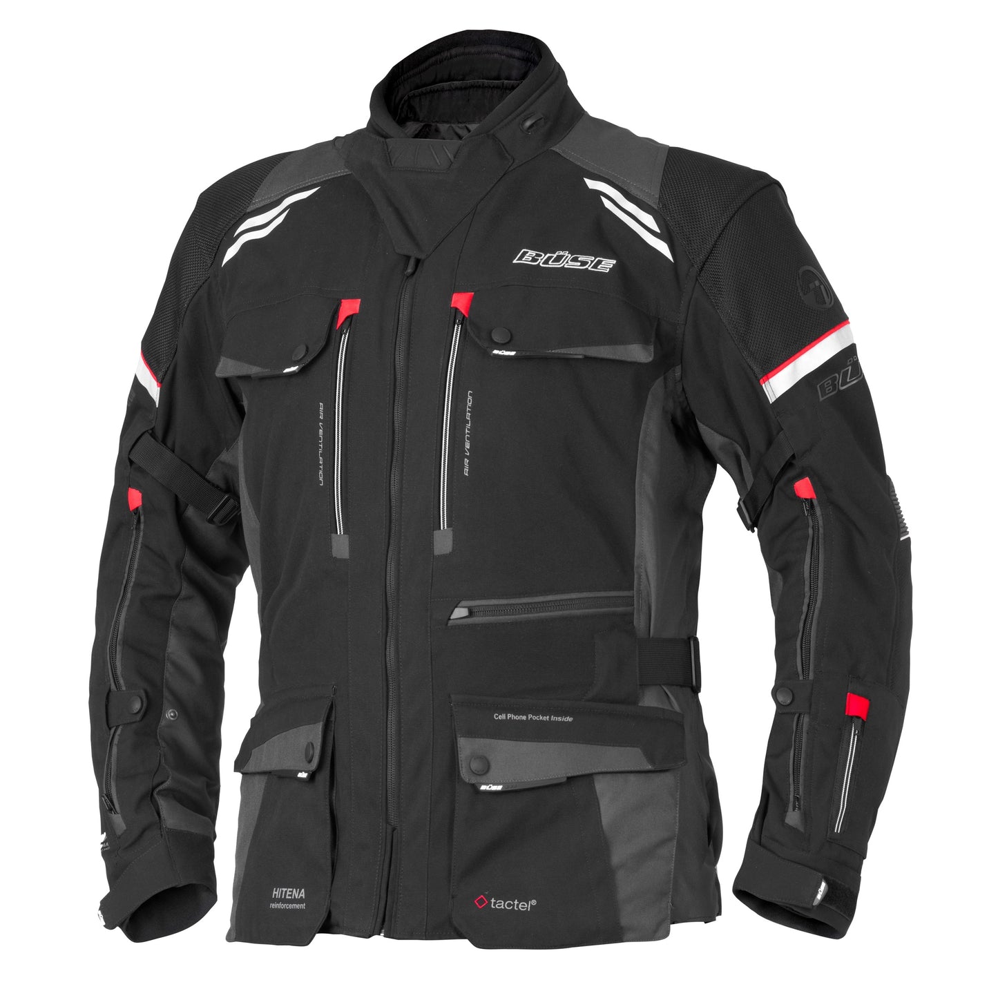 BÜSE Highland III Motorrad-Textiljacke wasserdicht mit Protektoren