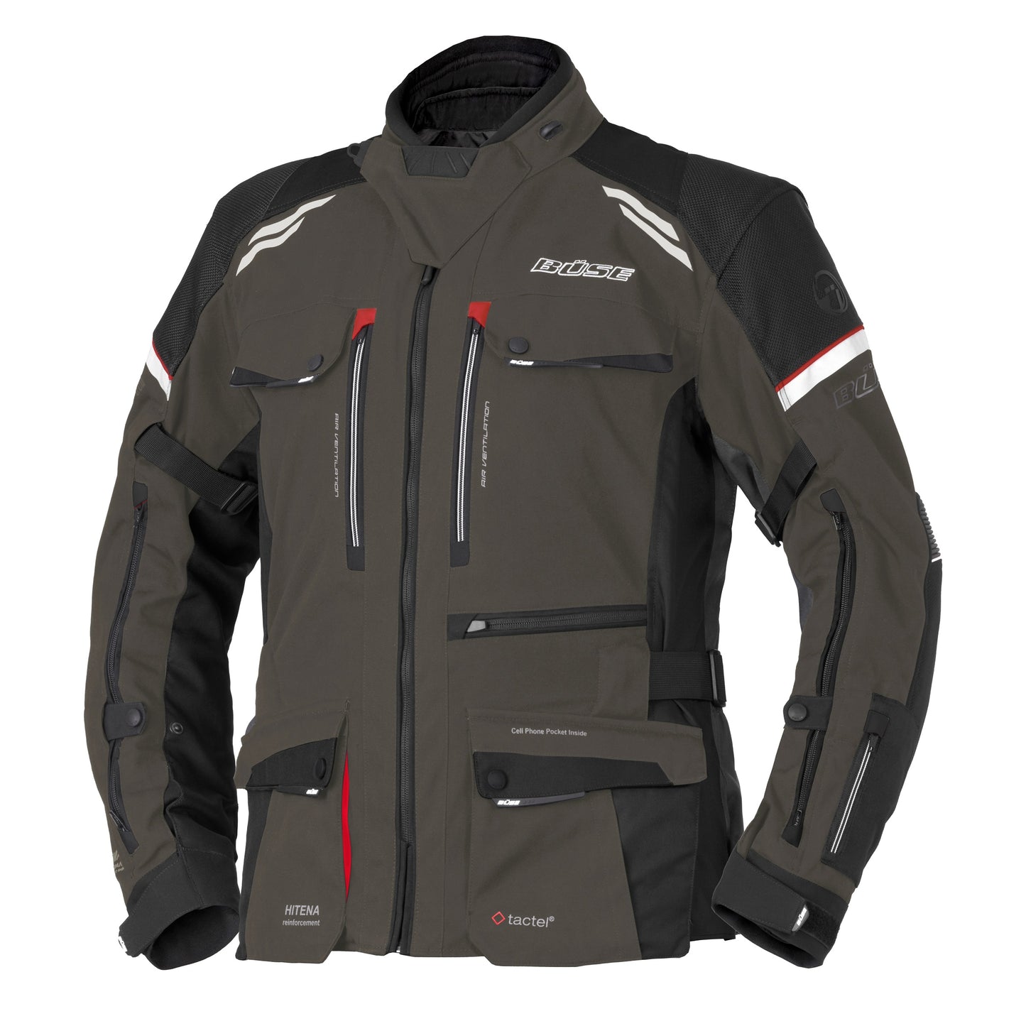 BÜSE Highland III Motorrad-Textiljacke wasserdicht mit Protektoren