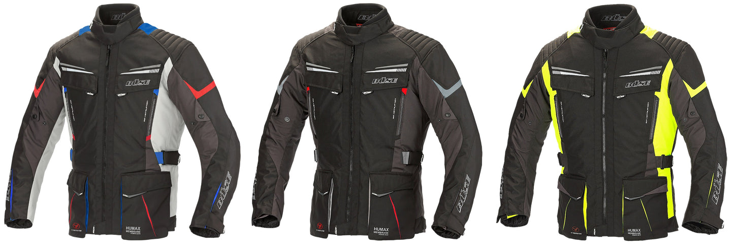 BÜSE Lago Pro Motorrad-Textiljacke wasserdicht mit Protektoren